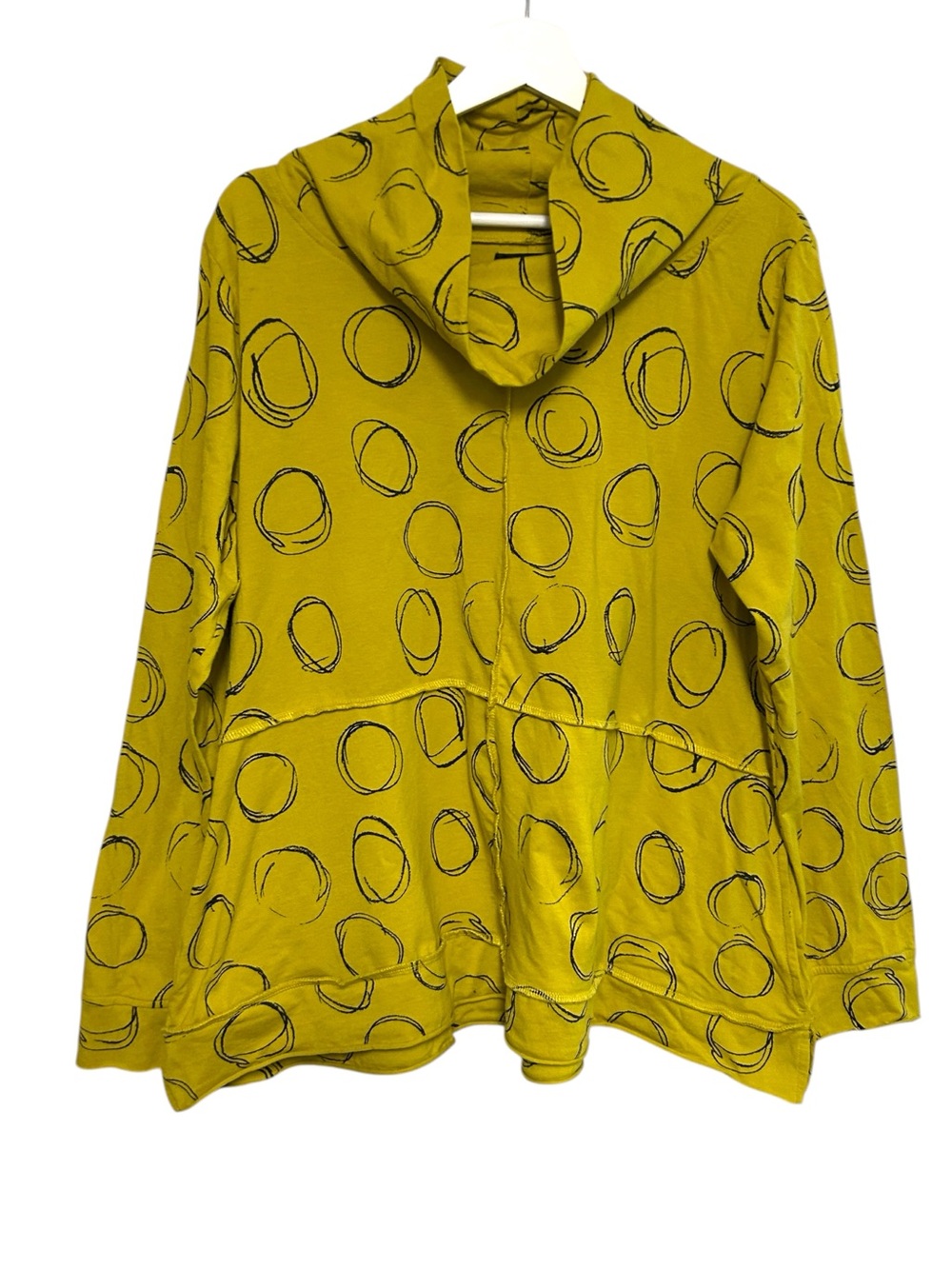 Snapdragon & twig M cowl neck abstract geometric print oversized shirt lagenlook
